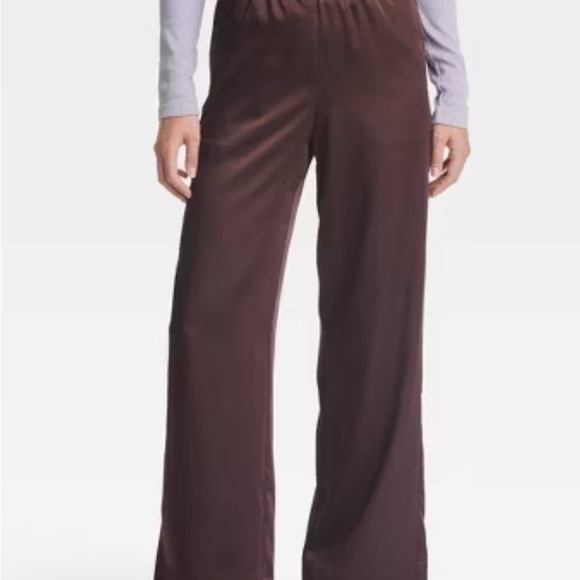 Target Brown Satin Pants - Picture 1 of 3